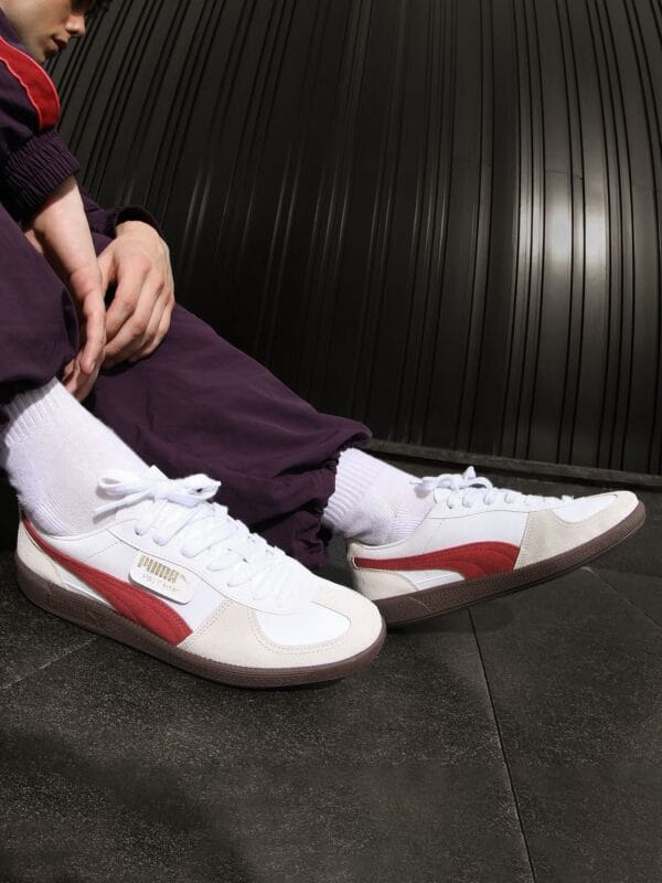 Palermo Lth Unisex Beige & White Sneakers