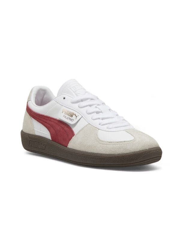 Palermo Lth Unisex Beige & White Sneakers