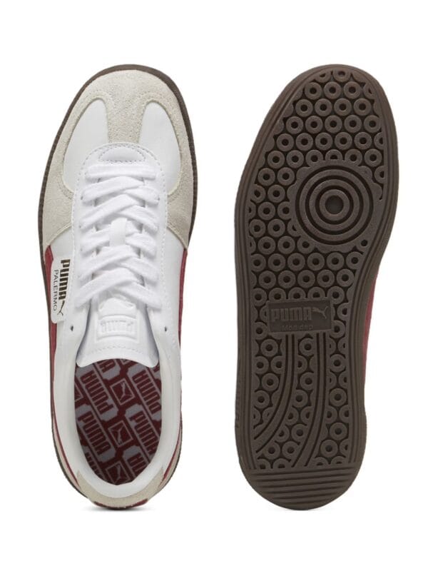 Palermo Lth Unisex Beige & White Sneakers