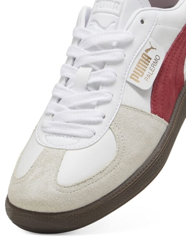 Palermo Lth Unisex Beige & White Sneakers