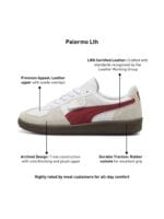 Palermo Lth Unisex Beige & White Sneakers